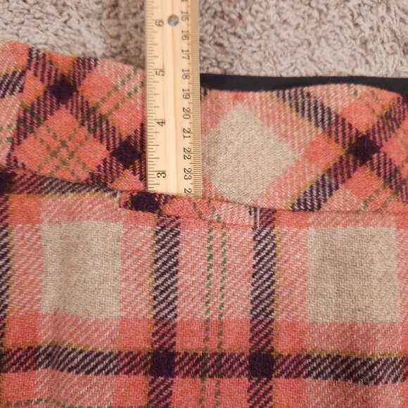 LL Bean Favorite Fit Plaid Pencil Skirt Womens 12 Wool Nylon Blend Lined Preppy - Picture 10 of 15
